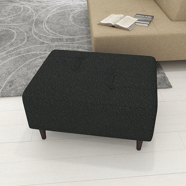オットマン 足置き スツール チェア フットレスト ロースツール 黒