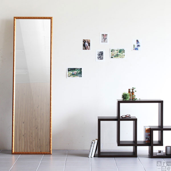 全身鏡 スタンドミラー アンティーク 白 壁掛け ウォールミラー