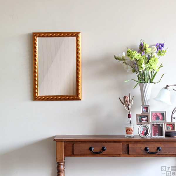 アンティーク調 木製 ウォールミラー 壁掛け 鏡 ミラー　ロココ調 西洋