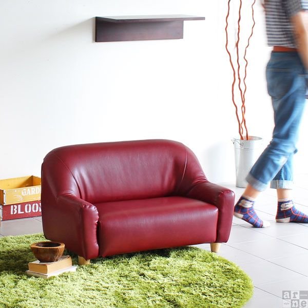 ミニソファ 2人 かわいい 子供用ソファー キッズソファ ロー