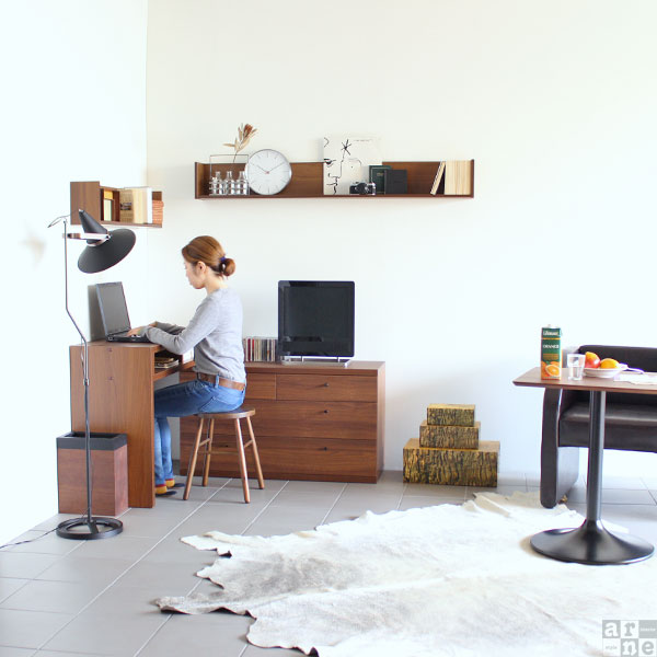 テレビ台 伸縮 コーナー テレビボード おしゃれ デスク チェスト 完成品 ハイタイプ 120 T+D 105チェスト ☆_9