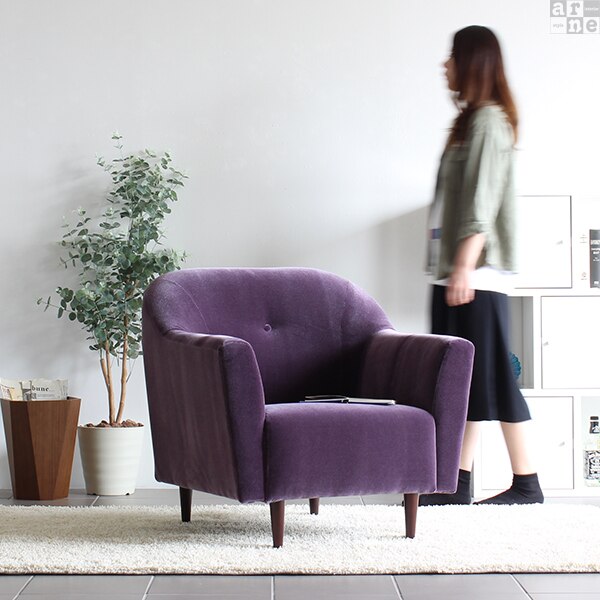 クラシック紫色1人掛けソファ 楽天市場】ソファー 一人用 1人掛け モケット アンティーク 木脚 応接