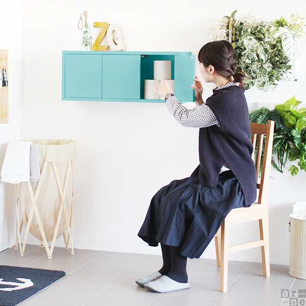 ウォールシェルフ 壁掛けラック 扉付き ウォールラック おしゃれ リモコン スリム キッチン パステルカラー Aino WB7-DX B 単品M  ☆の通販はau PAY マーケット - atomインテリア | au PAY マーケット－通販サイト