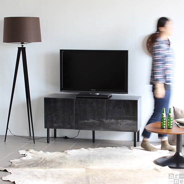 テレビ台 完成品 120 鏡面 黒 ブラック ローボード テレビボード