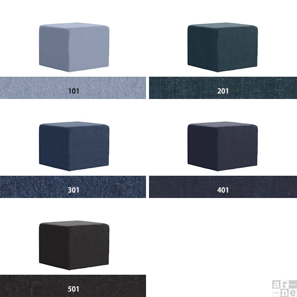 ロースツール ミニスツール オットマン 荷物置き スツール チェア ソファ 北欧 おしゃれ ソファー デニム 青 Cube’s L58 □_1