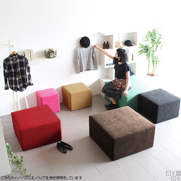 ロースツール デニムソファー オットマン 荷物置き スツール 四角