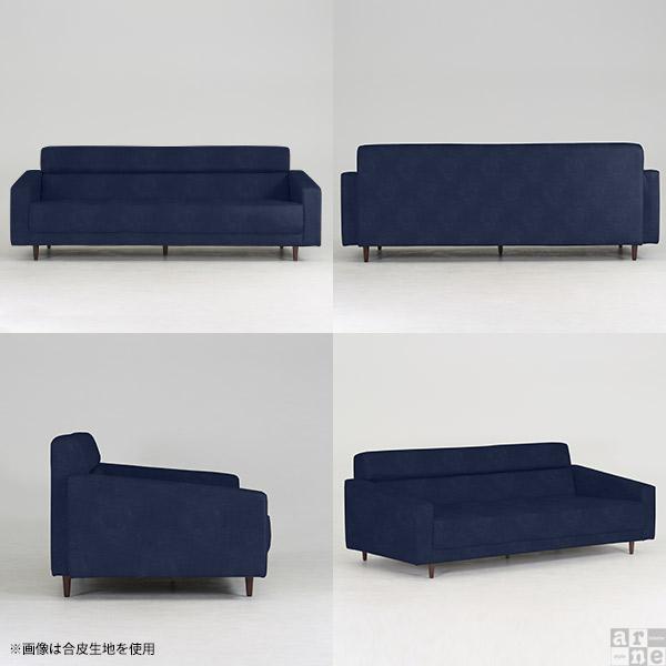 ソファ 3人掛け 合皮 白 ホワイト ブラック レザー おしゃれ リビングソファ シンプルソファ 日本製 Thyme W 3P □の通販は