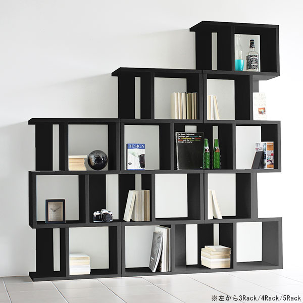 ディスプレイラック　ブックシェルフ 楽天市場】ディスプレイラック 4段 S型 ブックシェルフ 幅59cm