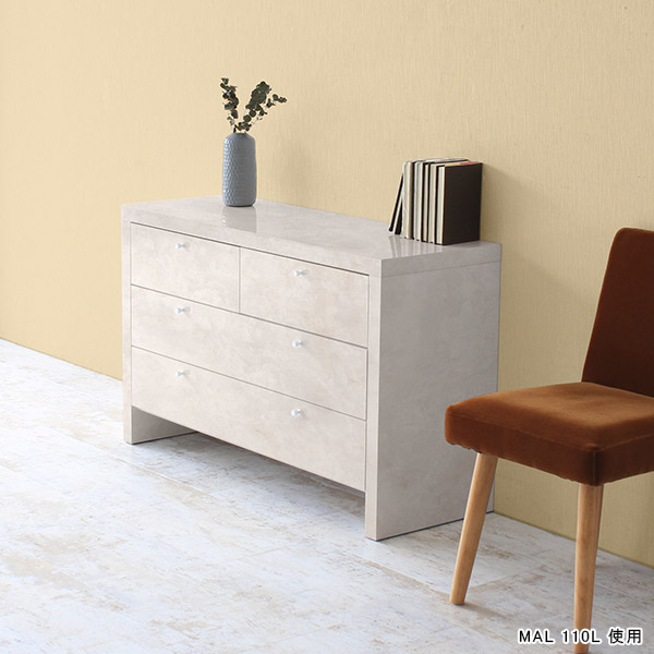 鏡面ローチェスト 衣類収納 ローチェスト チェスト タンス（542）