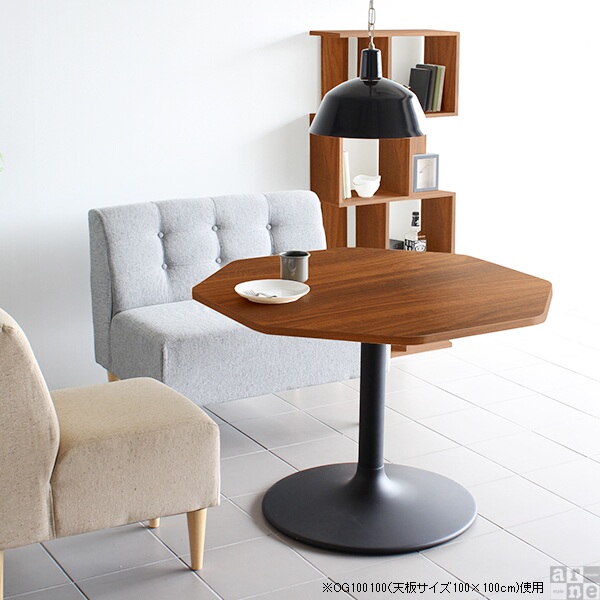 テーブル おしゃれ カフェ カフェテーブル 70cm ナチュラル リビング ダイニング ダイニングテーブル 2人 八角形 CT-OG8080 Atype-D脚 □_5