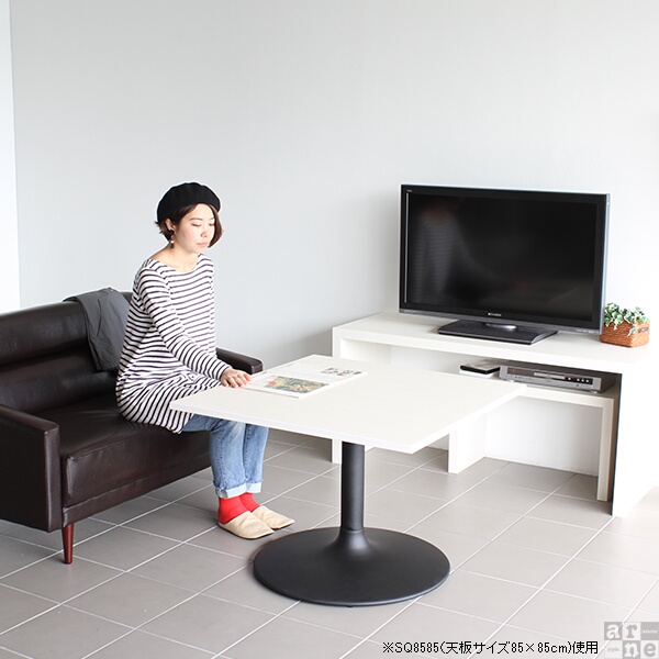 テーブル カフェテーブル 60cm 2名用 リビングテーブル おしゃれ リビング カフェ 机 シンプル 正方形 60 CT-SQ8585 Atype-H脚 □の通販は