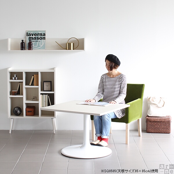 テーブル カフェテーブル 60cm 2名用 リビングテーブル おしゃれ リビング カフェ 机 シンプル 正方形 60 CT-SQ8585 Atype-H脚 □の通販は
