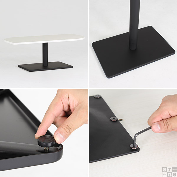 ローテーブル センターテーブル 幅120cm 高さ42cm 奥行き60cm Leaf 12060L おしゃれ コーヒーテーブル Leaf12060 Ftype-L脚 《_3