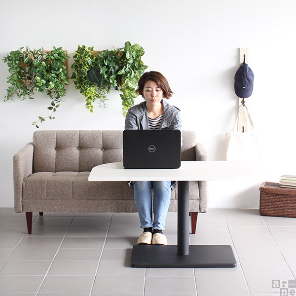 カフェテーブル ティーテーブル 幅120cm 高さ60cm 奥行き60cm Leaf 12060H おしゃれ コーヒーテーブル Leaf12060 Ftype-H脚 □_5