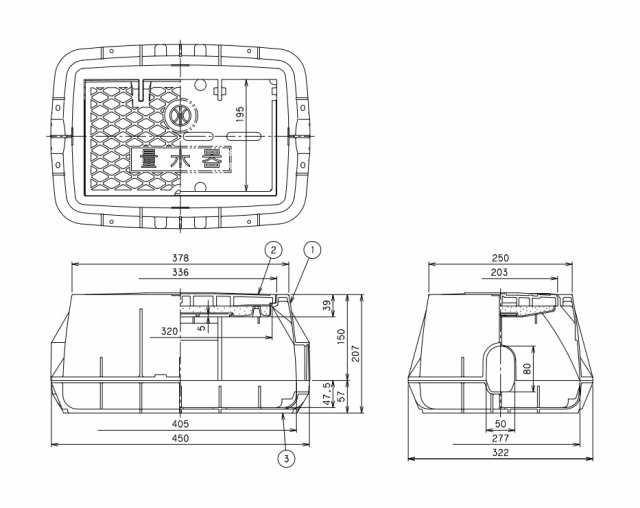 前澤化成 量水器ボックス MB-20RH用 耐寒蓋のみ メーターボックス用