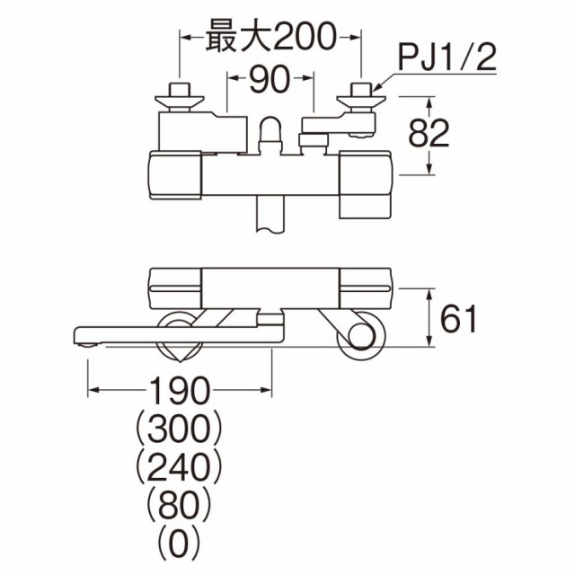 SANEI サーモスタットシャワー混合栓 SK18C-13の通販はau PAY