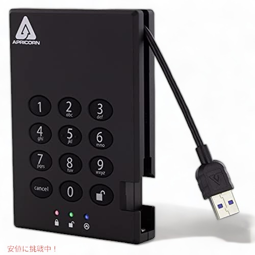 (256-Bit 1 TB) - Apricorn Aegis Padlock 1 TB USB 3.0 256-bit AES XTS Hardware Encrypted Portable External Hard Drive (A25-3PL256-1000)