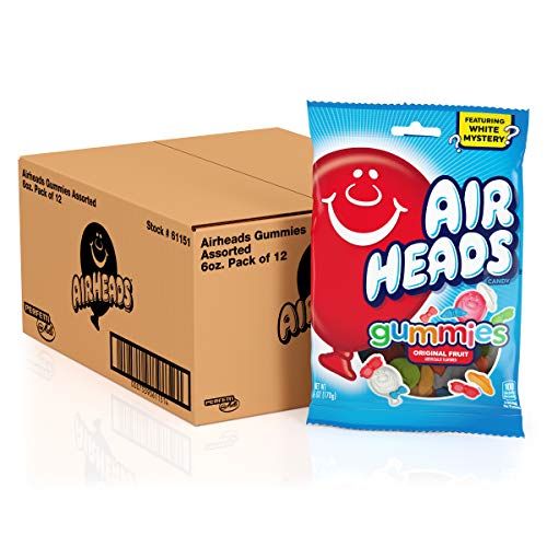 Airheads キャンディバー Gummies Fruit, 6oz (Pack of 12)の通販は 5,280円