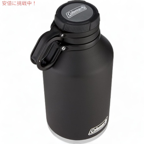 Coleman コールマン グロウラー 保温・保冷 ステンレス製  ブラック 64oz（約1.89リットル） 真空二重構造 Stainless Steel Insulated Growler, Black