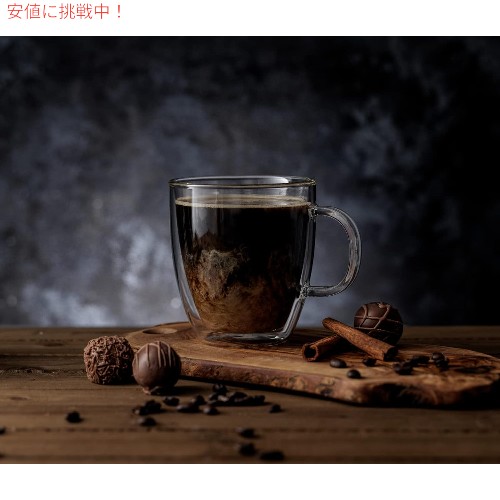 2個セット JoyJolt ジョイジョルト Savor Double Wall Insulated Glasses ダブルウォール断熱グラス Coffee Mugs コーヒーカップ 13.5oz_4