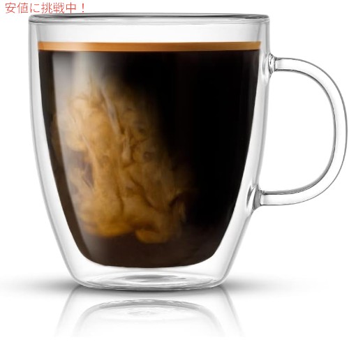 2個セット JoyJolt ジョイジョルト Savor Double Wall Insulated Glasses ダブルウォール断熱グラス Coffee Mugs コーヒーカップ 13.5oz_6