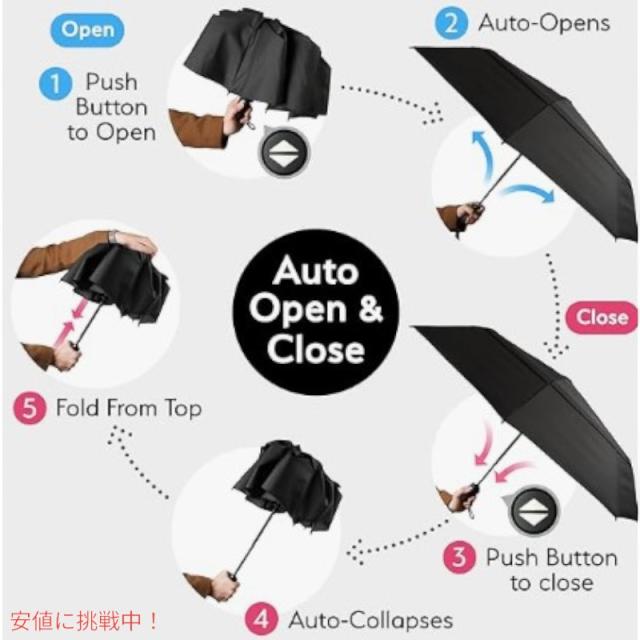 TUMELLA トゥメラ 風に最強に強い 旅行用 傘 Strongest Windproof