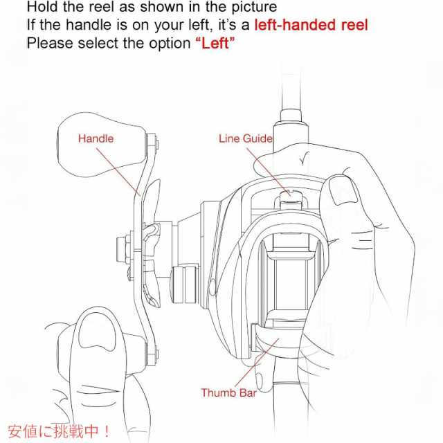 KastKing カストキング Rover 90 Round Baitcasting Reel ローバー90 ラウンド ベイトキャスティング リール Left Hand