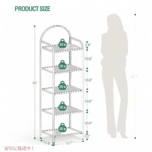 Hzuaneri ジュアネリ 5段棚 Bookcase Bookshelf ガラスブックシェルフ 本棚 インテリア Tempered Glass Bookshelves_2