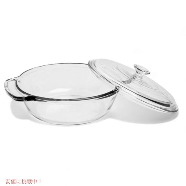 Anchor Hocking 2クォートラウンドガラスキャセロールベーキングディッシュミディアム Anchor Hocking 2 Quart Round Glass Casserole Baking Dish Medium