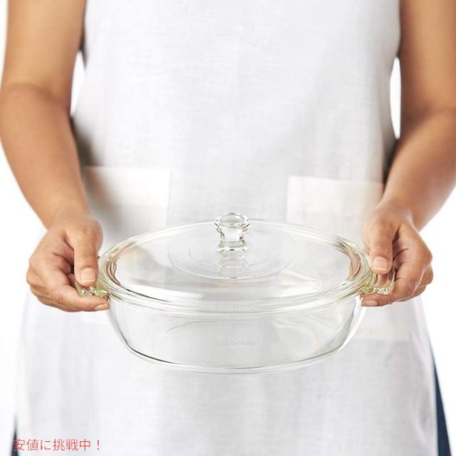 Anchor Hocking 2クォートラウンドガラスキャセロールベーキングディッシュミディアム Anchor Hocking 2 Quart Round Glass Casserole Baking Dish Medium