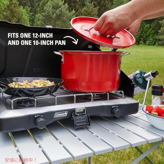 コールマン Triton ツーバーナー コンロ ブラック トリトン ケース付 Coleman コールマン トリトン 2バーナー プロパン キャンプ ストーブ