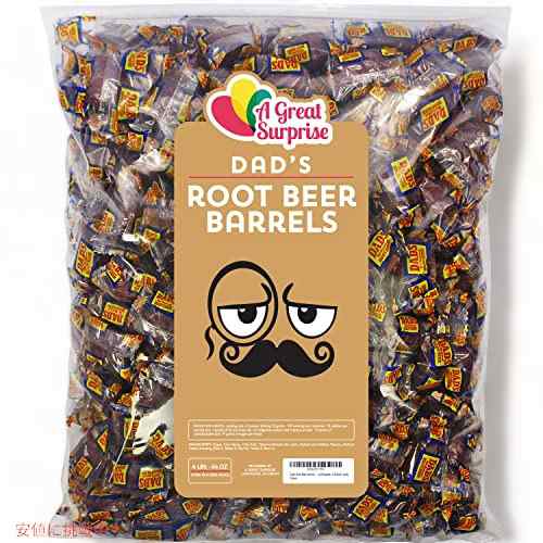 お父さんのルートビアバレル　昔ながらのキャンディー 個別包装 4lb Dad’s Root Beer Barrels Candies