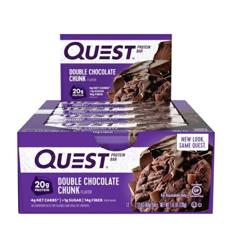 クエストバー プロテインバー  ダブルチョコレートチャンク 12本入り/ Quest Bar Protein Bar Double Chocolate Chunk Flavor 12ct
