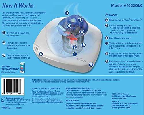 VICKS スチーム式加湿器 大容量5.67リットル V150SGN - 加湿器/除湿機