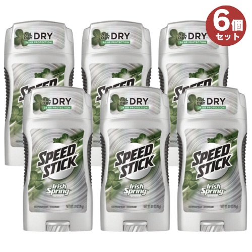 【6個セット】Speed Stick Irish Spring Antiperspirant Deodorant 2.7oz / スピードスティック デオドラント [アイリッシュスプリング] 76g スティックタイプの通販は