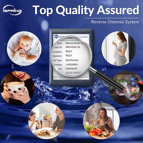 iSpring 75GPD 5段階 逆浸透膜浄水システム 5-Stage RCC7 NSF認定 シンク下