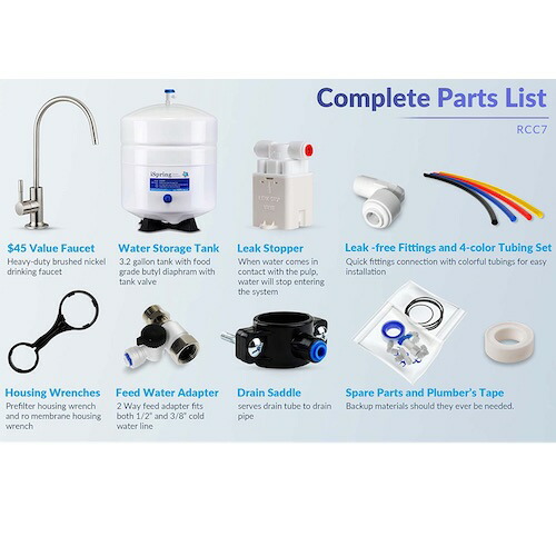 iSpring 75GPD 5段階 逆浸透膜浄水システム 5-Stage RCC7 NSF認定