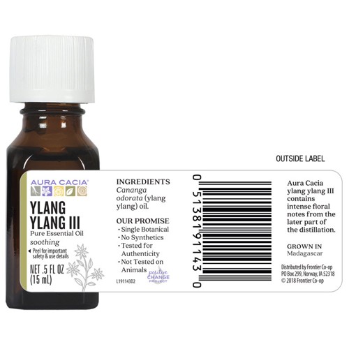 オーラカシア エッセンシャルオイル イランイラン 15ml(0.5floz) Aura Cacia Essential Oil Ylang Ylang  III