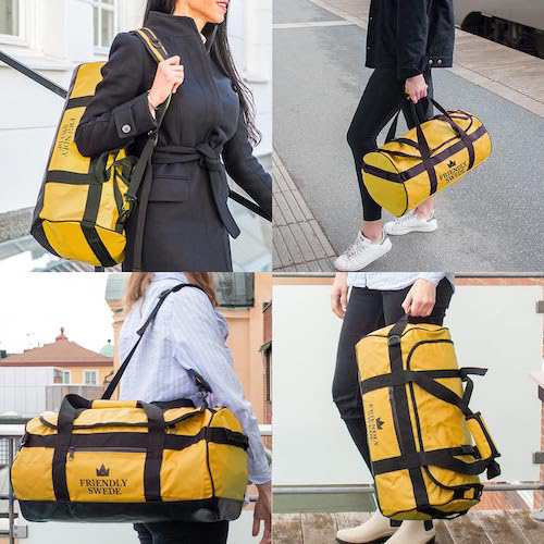 The Friendly Swede ダッフルバッグ 30L イエロー Duffle Bag Yellowの 