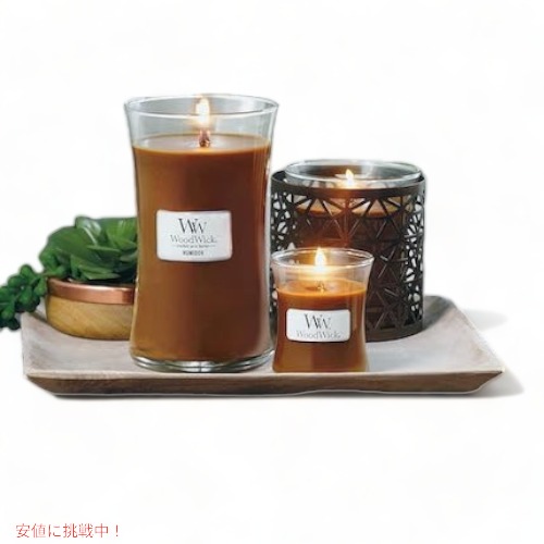 WoodWick ウッドウィック インテリア キャンドル ラージ ヒュミドールの香り 93032 Large Hourglass Candle Humidor WoodWick ウッドウィック インテリア キャンドル ラージ ヒュミドール