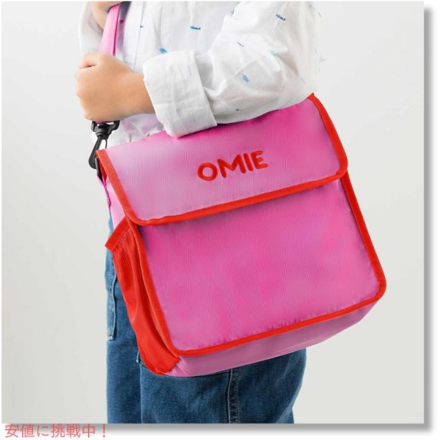オミー Omie オミートート OmieBox用 ランチバッグ [ピンク] ストラップ＆水筒用ポケット付き 折りたたみ OmieTote Lunch Bag Pink_2