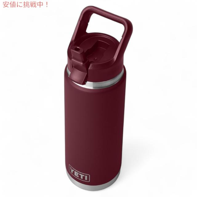 YETI イエティ ランブラー 26オンス (769ml) ウォーターボトル ストローキャップ ワイルドバインレッド Rambler 26 oz WATER BOTTLE Wild Vine Red_1