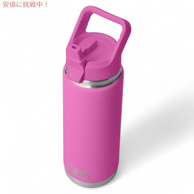 YETI イエティ ランブラー 26オンス (769ml) ウォーターボトル ストローキャップ ワイルドフラワーフクシア Rambler 26 oz WATER BOTTLE Wildflower Fuchsia_1
