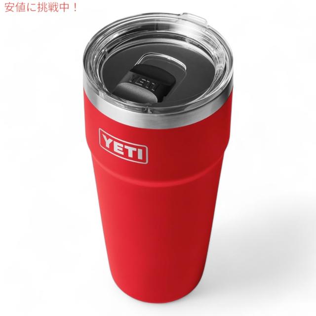 YETI イエティ ランブラー 30オンス スタッカブルカップ マグスライダー蓋 887ml レスキューレッド Rambler 30oz Stackable Cup Rescue Red_1