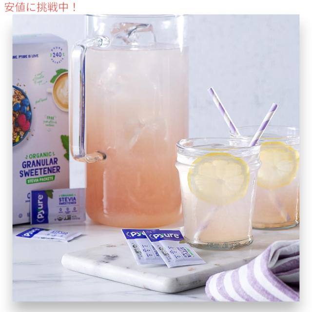 Pyure ピュレ オーガニック ステビア パケット 白砂糖代用 炭水化物ゼロ 砂糖ゼロ カロリーゼロ 1g x 1000袋入りの通販は