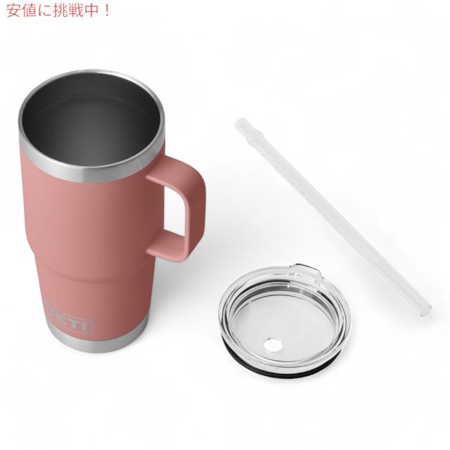 YETI イエティ ランブラー 25オンス ストローマグ ストロー蓋 739ml サンドストーンピンク Rambler 25 oz Straw Mug With Straw Lid Sandstone Pink_6
