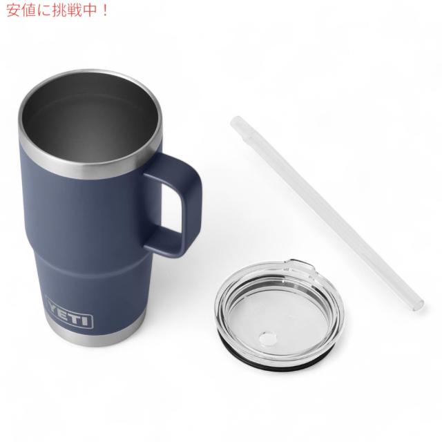 YETI イエティ ランブラー 25オンス ストローマグ ストロー蓋 739ml ネイビー Rambler 25 oz Straw Mug With Straw Lid Navy_6