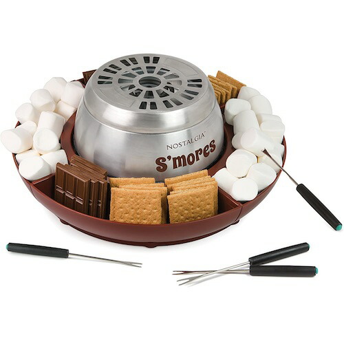 Nostalgia ノスタルジア 電気スモアメーカー S’mores maker 焼きマシュマロ ステンレススチール LSM400　マシュマロサンド　キャンプ　アウトドア　ホームパーティー　誕生日　クリスマス　バレンタイン_1