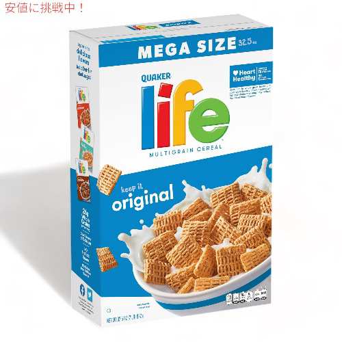 Quaker（クエーカー） ライフ マルチグレイン シリアル オリジナル メガサイズ 922g Life Cereal Mega Size 32.5 oz