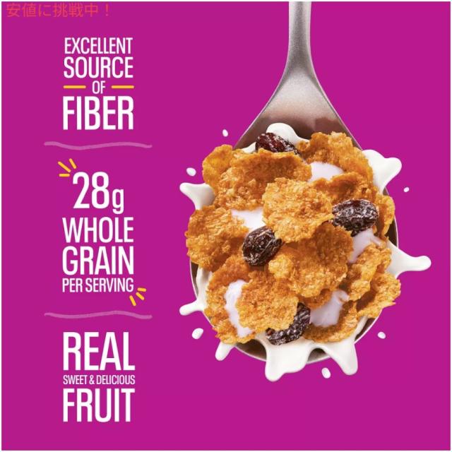[6個セット] ケロッグ Kelloggs レーズン ブラン 朝食シリアル 16.1 oz Raisin Bran Breakfast Cereal 456g - Plain_6